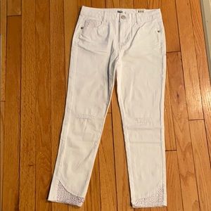 NEW Girls Epic Threads white cropped skinny jeans, girls 12